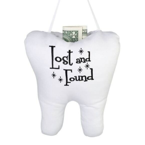 Lillian Rose Tooth Pillow, Lost and Found, 6.5" x 7.5" - Picture 1 of 9